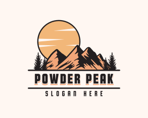 Mountain Peak Hiking logo design