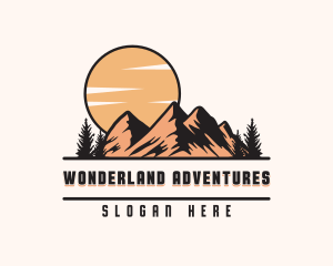 Mountain Peak Hiking logo design