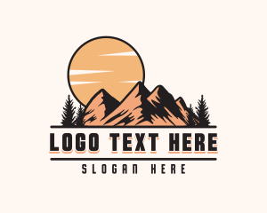 Nature Park - Mountain Peak Hiking logo design