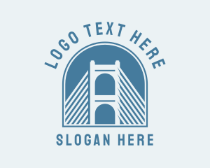 Construction - Cable Bridge Infrastructure logo design