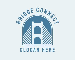 Bridge - Cable Bridge Infrastructure logo design