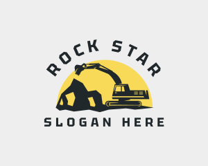 Rock - Rock Excavator Machinery logo design