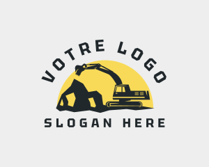 Rock - Rock Excavator Machinery logo design