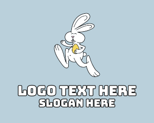 Running - Easter Bunny Running logo design
