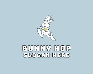 Easter Bunny Running logo design