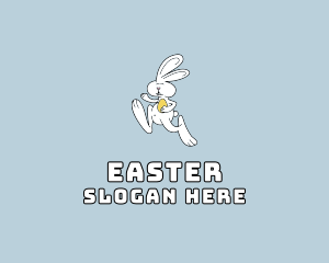 Easter Bunny Running logo design