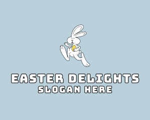 Easter - Easter Bunny Running logo design