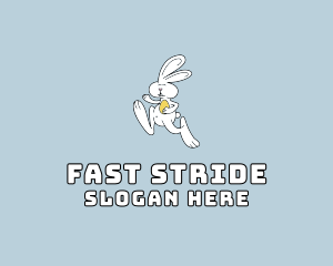 Run - Easter Bunny Running logo design