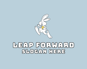 Leap - Easter Bunny Running logo design