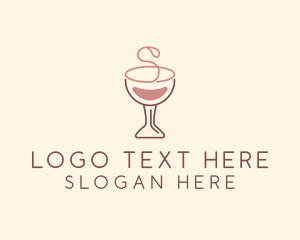 Liquor - Letter S Pink Wine logo design