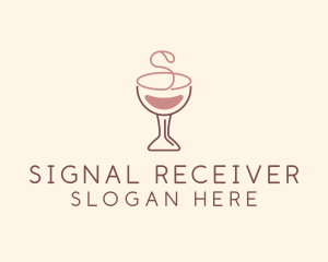 Letter S Pink Wine  logo design