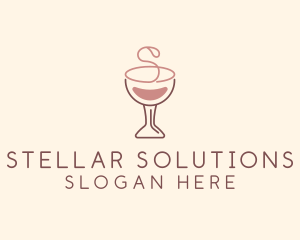 Letter S Pink Wine  logo design