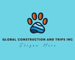 Canine - Veterinary Pet Paw logo design