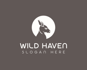 Kangaroo Wildlife Animal Conservation logo design