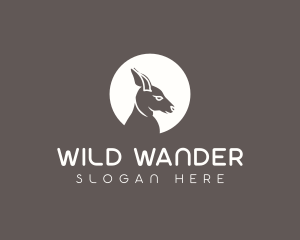 Kangaroo Wildlife Animal Conservation logo design