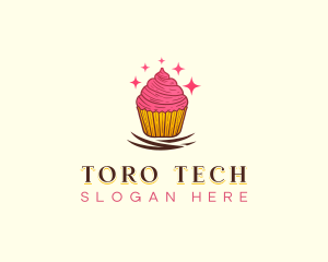 Sweet Cupcake Muffin Logo