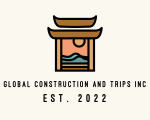 Summer Vacation Temple logo design