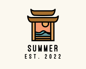 Summer Vacation Temple logo design