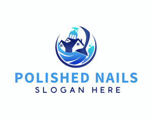 Broom Cleaning Sanitation logo design