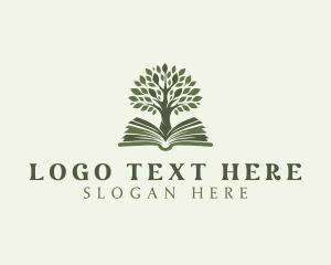 Library - Tree Publishing Book logo design