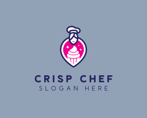 Woman Cupcake Baker logo design