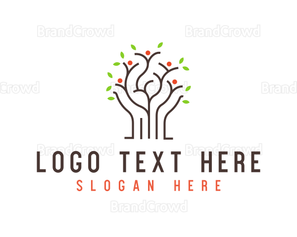 Tree Outline  Wellness Logo