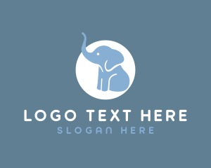 Kindergarten - Elephant Toddler Toy logo design