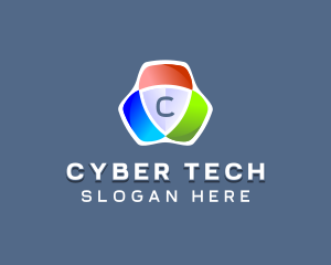 Cyber Tech Shield logo design