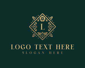 Luxury - Floral Garden Wedding logo design