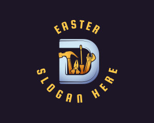 Fixer - Handyman Tools Letter D logo design