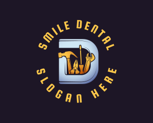 Hardware Store - Handyman Tools Letter D logo design