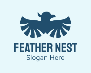 Blue Flying Bird logo design