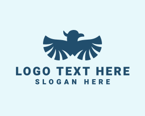 Eco Friendly - Blue Flying Bird logo design