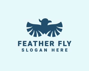 Blue Flying Bird logo design