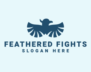 Blue Flying Bird logo design