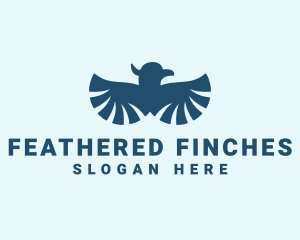 Blue Flying Bird logo design