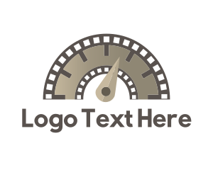 Cinema - Filmstrip Level Meter logo design