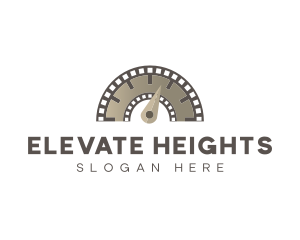 Filmstrip Level Meter logo design