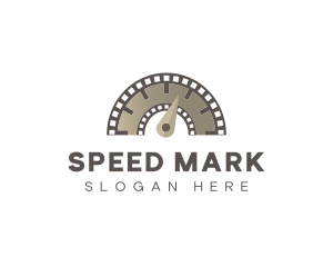 Filmstrip Level Meter logo design