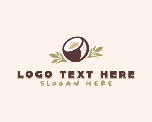 Coconut Milk - Healthy Coconut Milk logo design