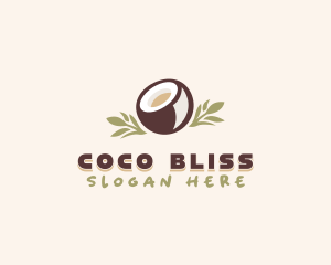 Coconut - Healthy Coconut Milk logo design