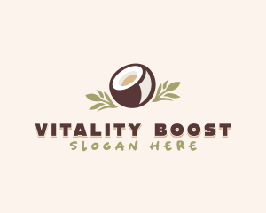 Healthy - Healthy Coconut Milk logo design