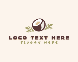 Coconut Oil - Healthy Coconut Milk logo design