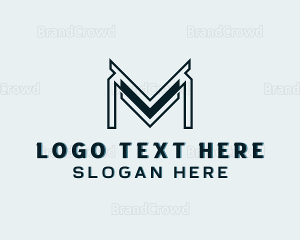 Geometric Builder Contractor Letter M Logo