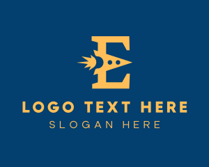 Modern - Letter E Rocket logo design