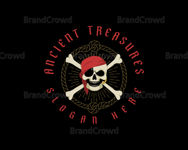 Crossbones Pirate Skull Logo