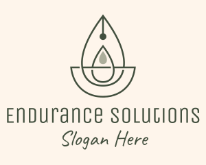 Wellness Oil Drop Essence logo design