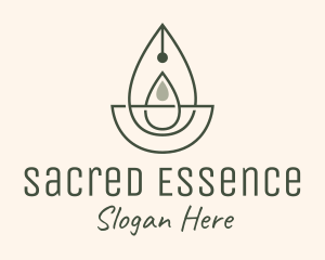 Wellness Oil Drop Essence logo design