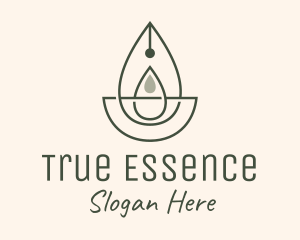 Wellness Oil Drop Essence logo design