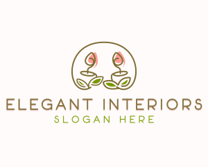 Leaf Wellness Spa Candle logo design